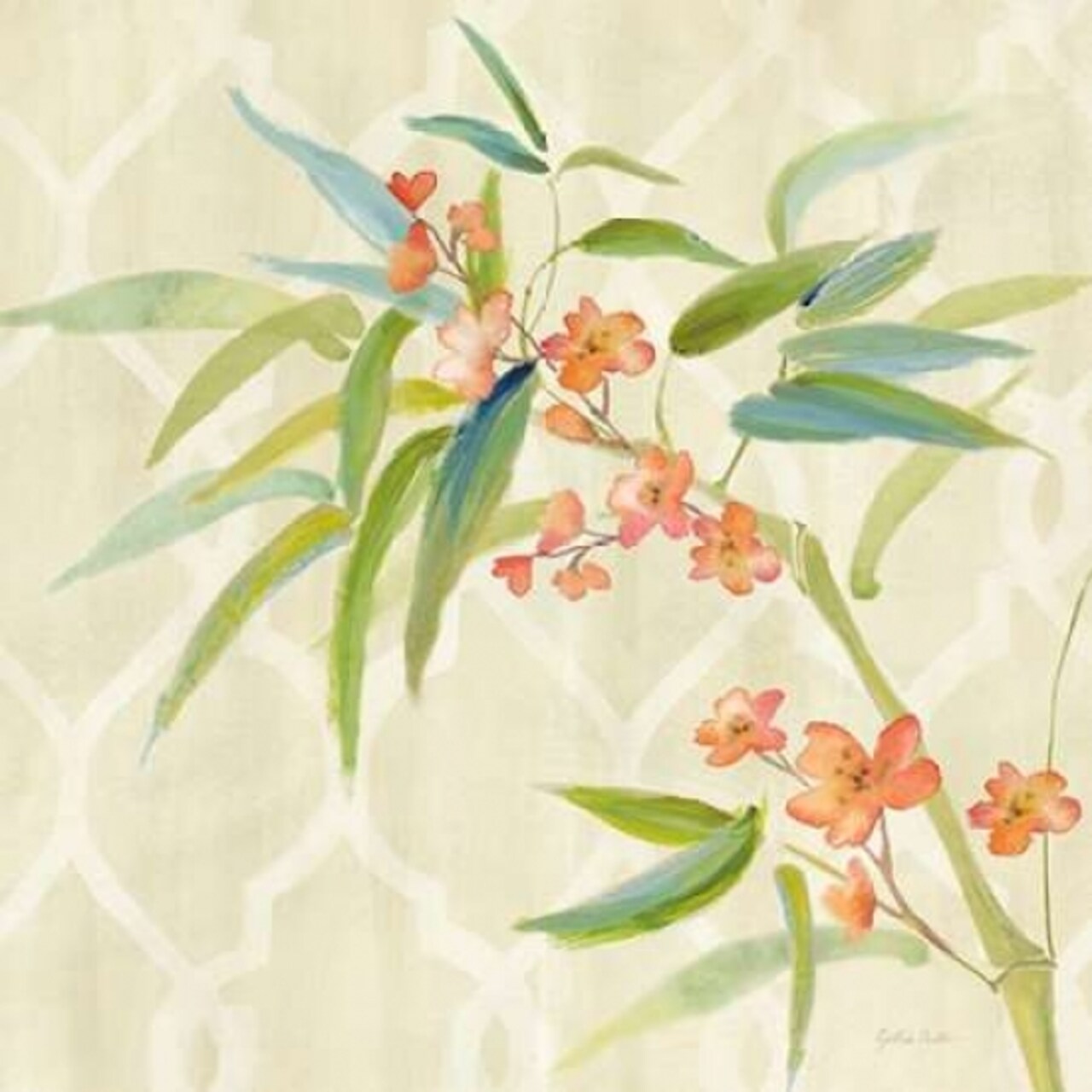 Zen Bamboo w/blossoms II Poster Print by Cynthia Coulter - Item # VARPDXRB9623CC
